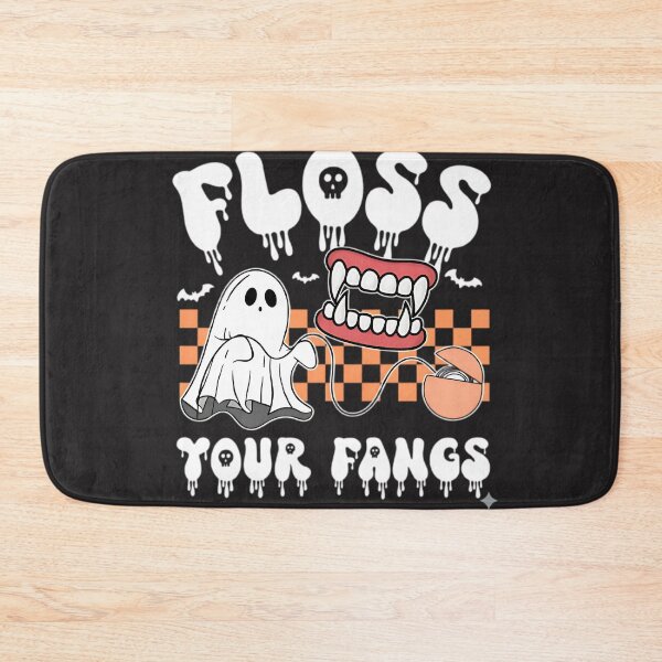Item preview, Funny Halloween Ghost Shirt – Floss Your Fangs Vampire Teeth Design designed and sold by HiranoKeisukepm.