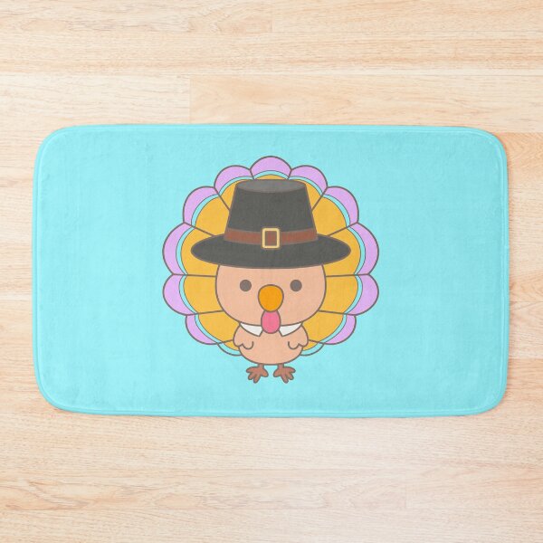 Item preview, Cute Thanks Giving turkey wearing pilgrim hat designed and sold by nuchz.
