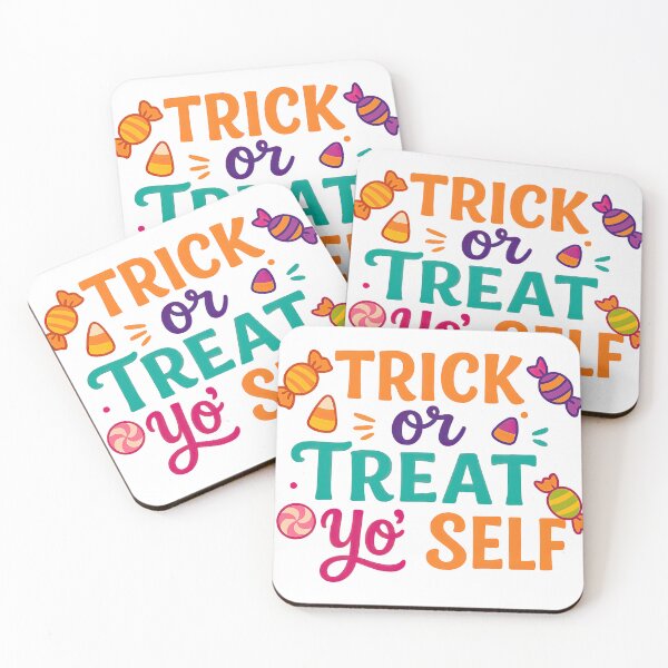Item preview, Trick or Treat Yo Self Fun Design designed and sold by Trendy Sticker & Merch Collection - Express Yourself.