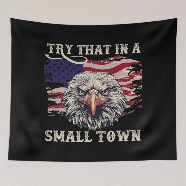Item preview, Eagle American Flag Vintage Retro Try That In My Town 		 designed and sold by xtqzdpfove44.