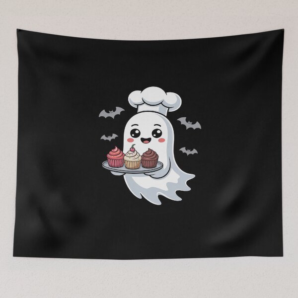 Item preview, Cute Ghost Chef Baker Halloween Spooky Baking Costume designed and sold by KingsLife1994.