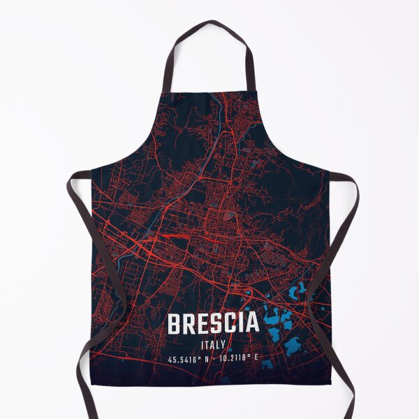Item preview, Brescia Red & Blue Minimalist Map designed and sold by HomeLivingCo.