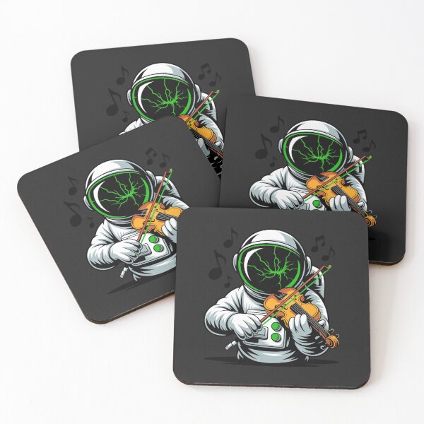 Item preview, Graveyard Music Astronaut – Spooky Halloween Violin Space Design designed and sold by ColorSplash123.