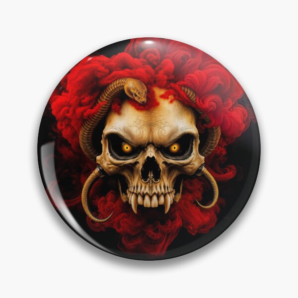 Item preview, Creepy Skull Face in a Medusa style  designed and sold by Henrybubbles400.
