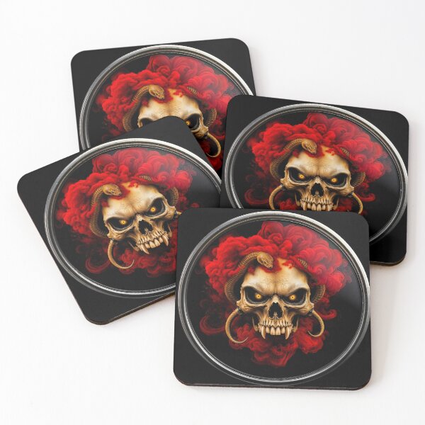 Item preview, Creepy Skull Face in a Medusa style  designed and sold by Henrybubbles400.