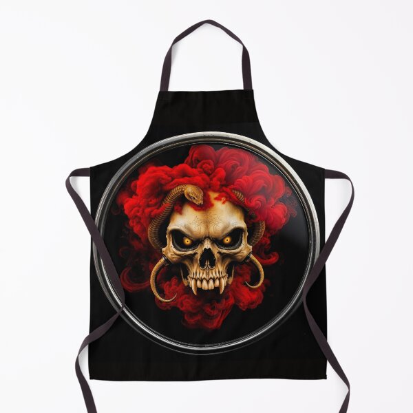 Item preview, Creepy Skull Face in a Medusa style designed and sold by Henrybubbles400.