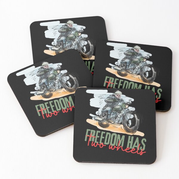 Item preview, Redbubble - Freedom has two wheels -Premium motorcycling  designed and sold by IronClaw-POD.