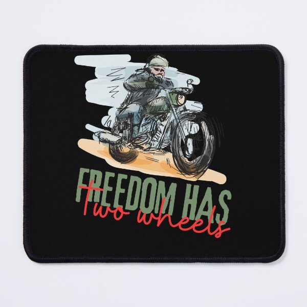 Item preview, Redbubble - Freedom has two wheels -Premium motorcycling  designed and sold by IronClaw-POD.