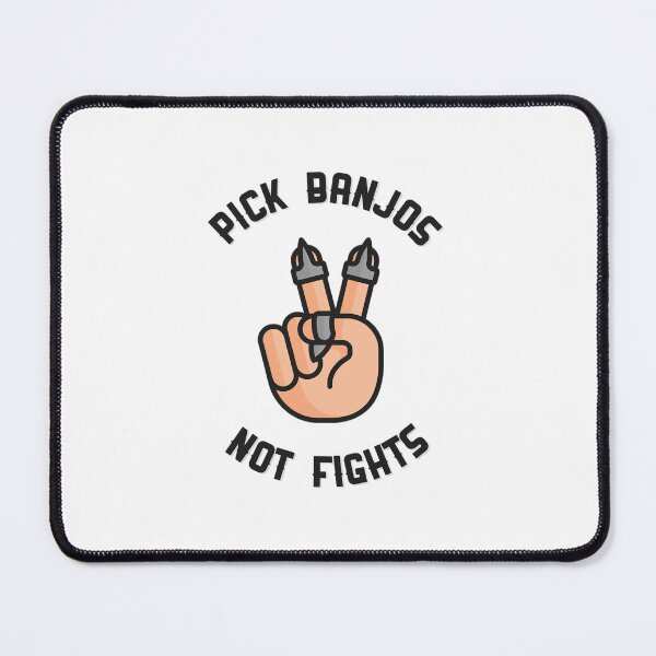 Item preview, Pick Banjos Not Fights Peace Sign With Finger-Picks designed and sold by jrhtvonp60.