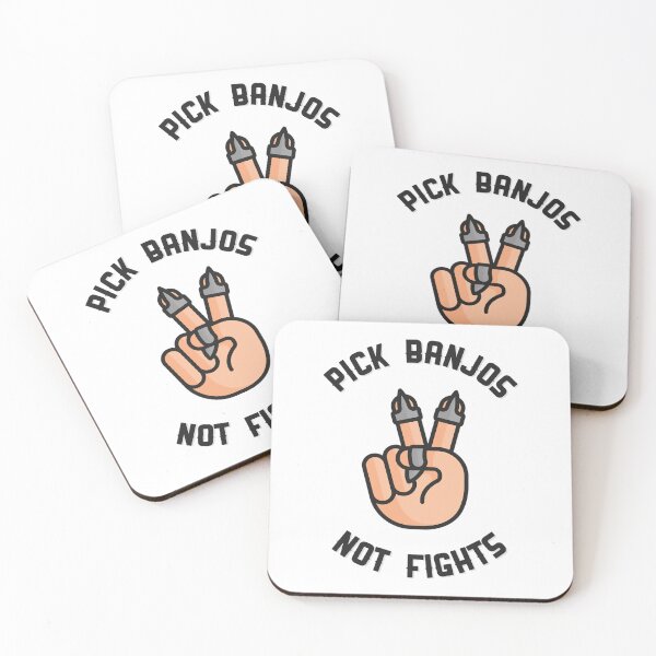 Item preview, Pick Banjos Not Fights Peace Sign With Finger-Picks 	 	 designed and sold by jrhtvonp60.