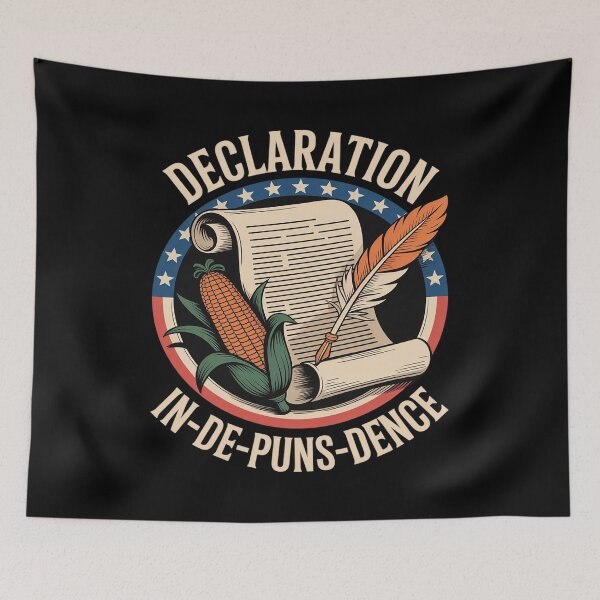 Item preview, Declaration of In-de-puns-dence USA Flag America 4th Of July designed and sold by BlackStars3Neon.