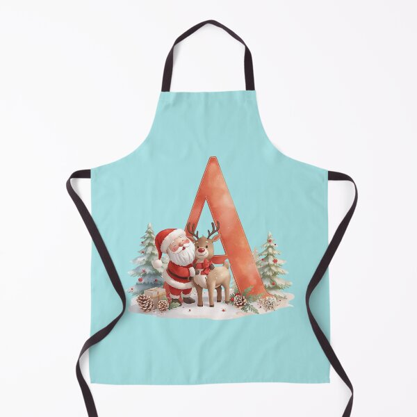 Item preview, Cute Santa & Reindeer Monogram Letter A – Cozy Christmas Holiday Design for Gifts & Decor designed and sold by AmenAlways.