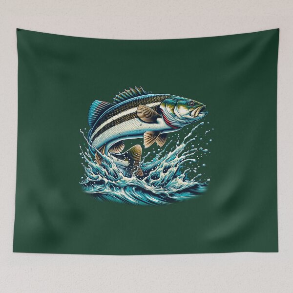 Item preview, Jumping Largemouth Bass Predator Angler designed and sold by Ecmoprints.