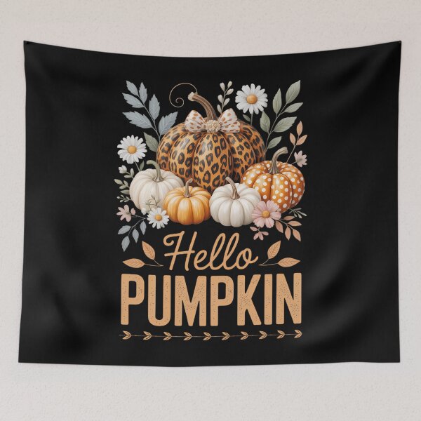 Item preview, Hello Pumpkin Leopard Fall Thanksgiving designed and sold by ValerieRodrigue.