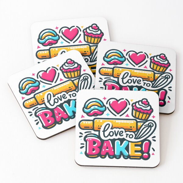 Item preview, Love to Bake Cartoon Baking Art Design for Bakers. designed and sold by The-T-In-Retro.