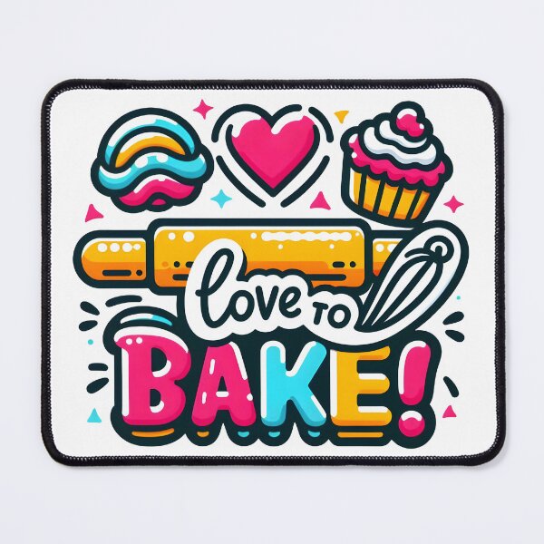 Item preview, Love to Bake Cartoon Baking Art Design for Bakers. designed and sold by The-T-In-Retro.