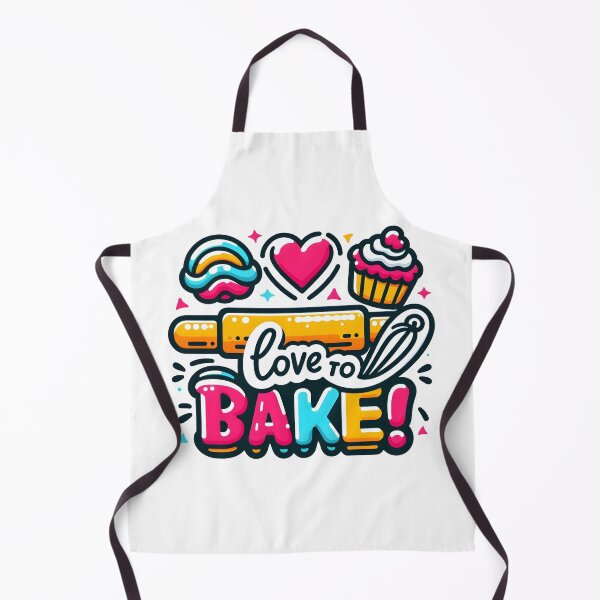 Item preview, Love to Bake Cartoon Baking Art Design for Bakers. designed and sold by The-T-In-Retro.