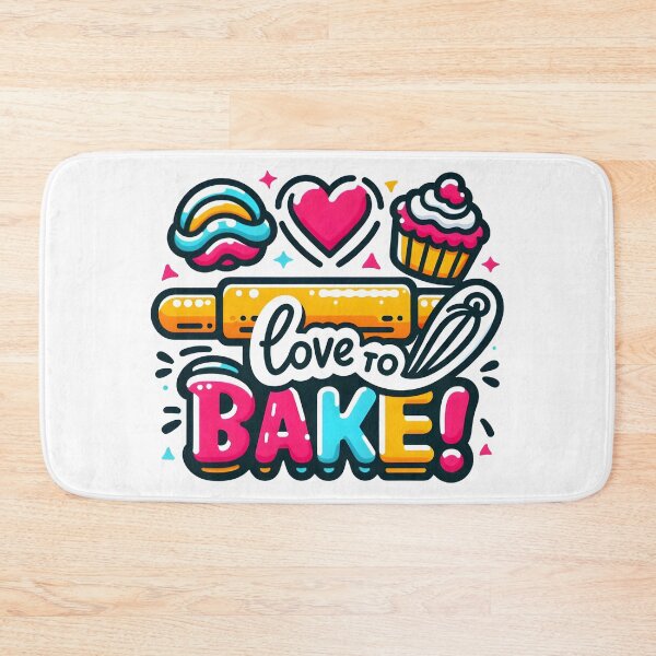 Item preview, Love to Bake Cartoon Baking Art Design for Bakers. designed and sold by The-T-In-Retro.