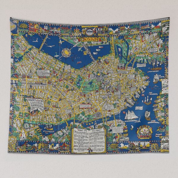 Item preview, old city a map of Boston designed and sold by tony4urban.