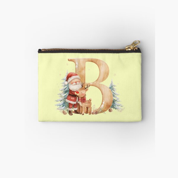 Item preview, Cute Santa & Reindeer Monogram Letter B – Festive Christmas Holiday Design for Gifts & Decor designed and sold by AmenAlways.