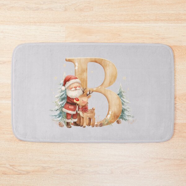 Item preview, Cute Santa & Reindeer Monogram Letter B – Festive Christmas Holiday Design for Gifts & Decor designed and sold by AmenAlways.