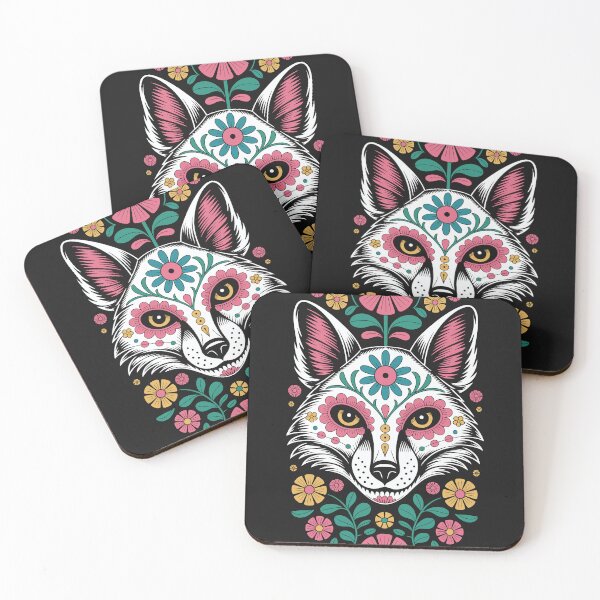 Item preview, Floral Sugar Skull Fox designed and sold by Creative League Ignite.