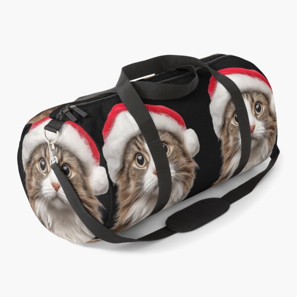 Item preview, American Curl cat with Christmas Hat – Festive American Curl cat Xmas Design designed and sold by LazyOwlStore.