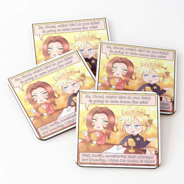 Item preview, Cloud and Aerith - Chocobo Announcing Clerith designed and sold by RyMoltArt.