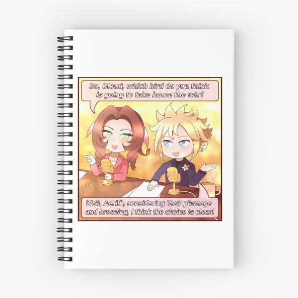Item preview, Cloud and Aerith - Chocobo Announcing Clerith designed and sold by RyMoltArt.