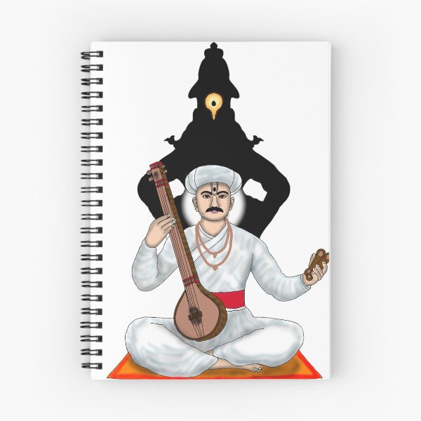 Item preview, Sant Tukaram with Lord Vithhal | Devotional Bhakti Digital Art | Spiritual Wall Decor designed and sold by Harshit_Digital_Arts.