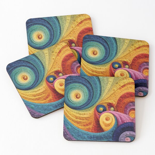 Item preview, Abstract Spiral Pattern Colorful 3D Swirl Texture designed and sold by Jirka Svetlik, Studio Illuvision.