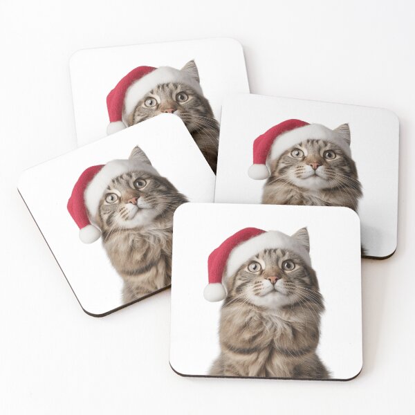 Item preview, American Bobtail cat with Christmas Hat – Festive American Bobtail cat Xmas Design designed and sold by LazyOwlStore.