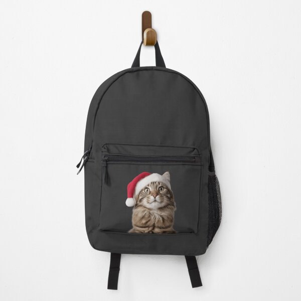 Item preview, American Bobtail cat with Christmas Hat – Festive American Bobtail cat Xmas Design designed and sold by LazyOwlStore.