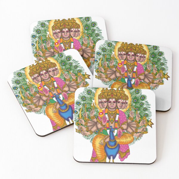 Item preview, Lord Skanda on Peacock Digital Painting | Hindu Devotional Wall Art | Kartikeya Artwork designed and sold by Harshit_Digital_Arts.