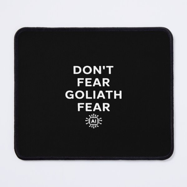 Item preview, Don’t Fear Goliath Fear AI Futuristic Tech Warrior designed and sold by petrichorsworld.