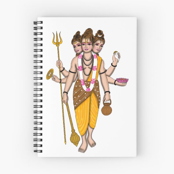 Item preview, Lord Dattatreya Digital Artwork | Hindu Trinity Guru Illustration | Spiritual Wall Art designed and sold by Harshit_Digital_Arts.