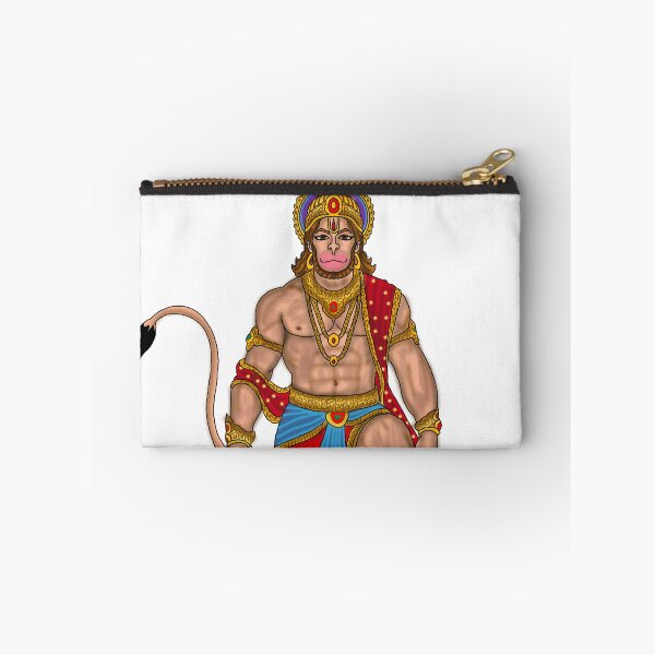 Item preview, Standing Lord Hanuman Digital Artwork | Hindu Devotional Wall Art | Bajrangbali Blessings designed and sold by Harshit_Digital_Arts.
