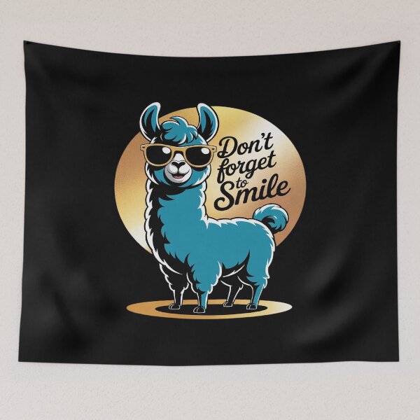 Item preview, Don't Forget To Smile Funny Llama designed and sold by petrichorsworld.