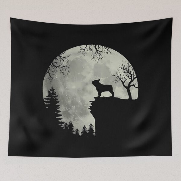 Item preview, Halloween Dog Frenchie Tee Frenchie Dog Moon Howl In Forest 		 designed and sold by riumdsdq5.
