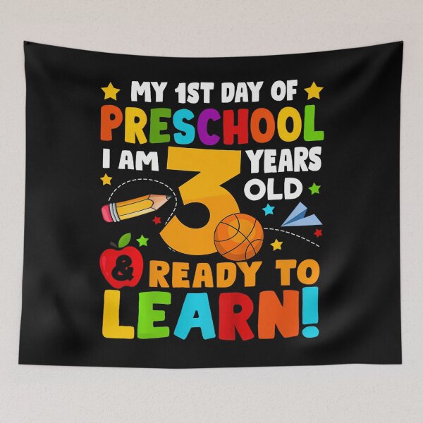 Item preview, Kids I'm 3 Ready To Learn First Day Of School Preschool Toddlers 		 designed and sold by dqcuxrfij42.