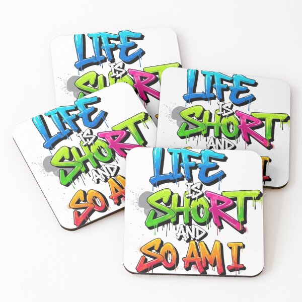 Item preview, Life is Short, So Am I - Stylish Script Typography designed and sold by HEL-GSHOP.