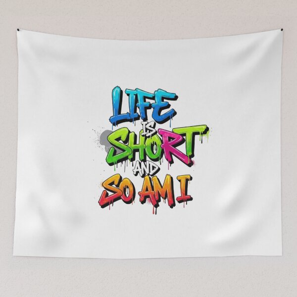 Item preview, Life is Short, So Am I - Stylish Script Typography designed and sold by HEL-GSHOP.