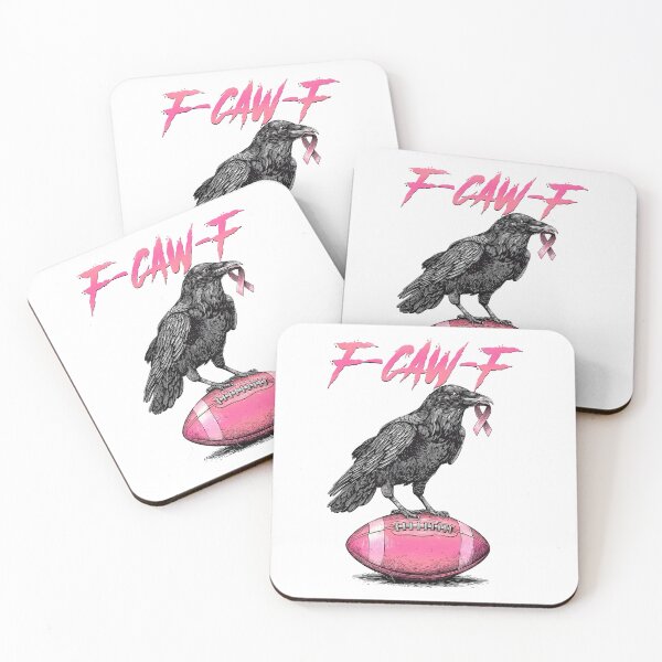 Item preview, Retro F-caw-f Pink Ribbon Raven designed and sold by Ralphreid.