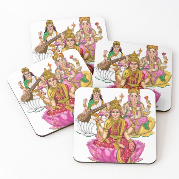 Item preview, Lakshmi Saraswati Ganesha Digital Painting | Diwali Festival Artwork, Hindu Deities Wall Decor designed and sold by Harshit_Digital_Arts.