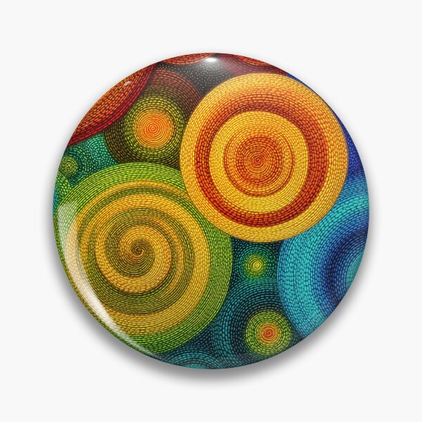 Item preview, Abstract concentric circles in vibrant multicolor layered composition designed and sold by Jirka Svetlik, Studio Illuvision.