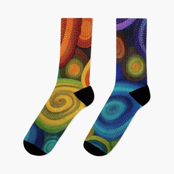 Item preview, Abstract concentric circles in vibrant multicolor layered composition designed and sold by Jirka Svetlik, Studio Illuvision.