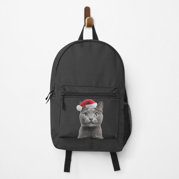 Item preview, Chartreux cat with Christmas Hat – Festive Chartreux cat Xmas Design designed and sold by LazyOwlStore.