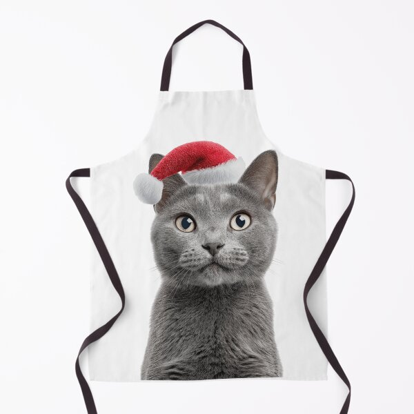 Item preview, Chartreux cat with Christmas Hat – Festive Chartreux cat Xmas Design designed and sold by LazyOwlStore.
