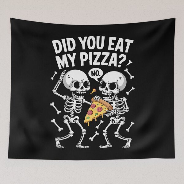 Item preview, Pizza Funny Skeleton Halloween designed and sold by savrmiller.