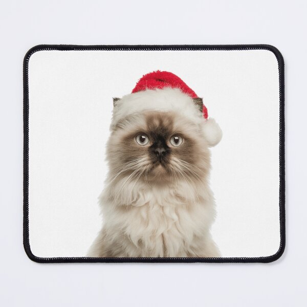 Item preview, Himalayan cat with Christmas Hat – Festive Himalayan cat Xmas Design designed and sold by LazyOwlStore.